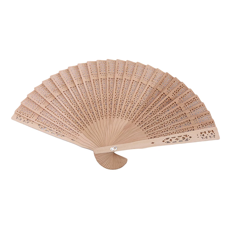 

Chinese Style Classical Fragrant Wood Decorative Fan Hollow Wood Fan Folding Fan Female Fan Wood Crafts