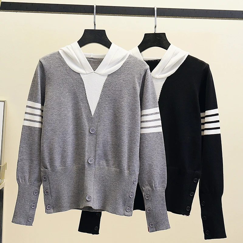 

Свитер 2021, черно-белые однотонные сексуальные топы, женские пуловеры, женский джемпер, вязаная одежда с длинным рукавом на осень и зиму, свит...