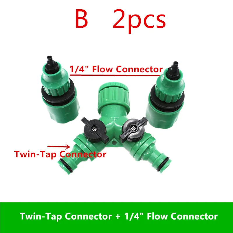 2 шт. Y тип водопроводной сплиттер с быстрым адаптером для микроспринлерного