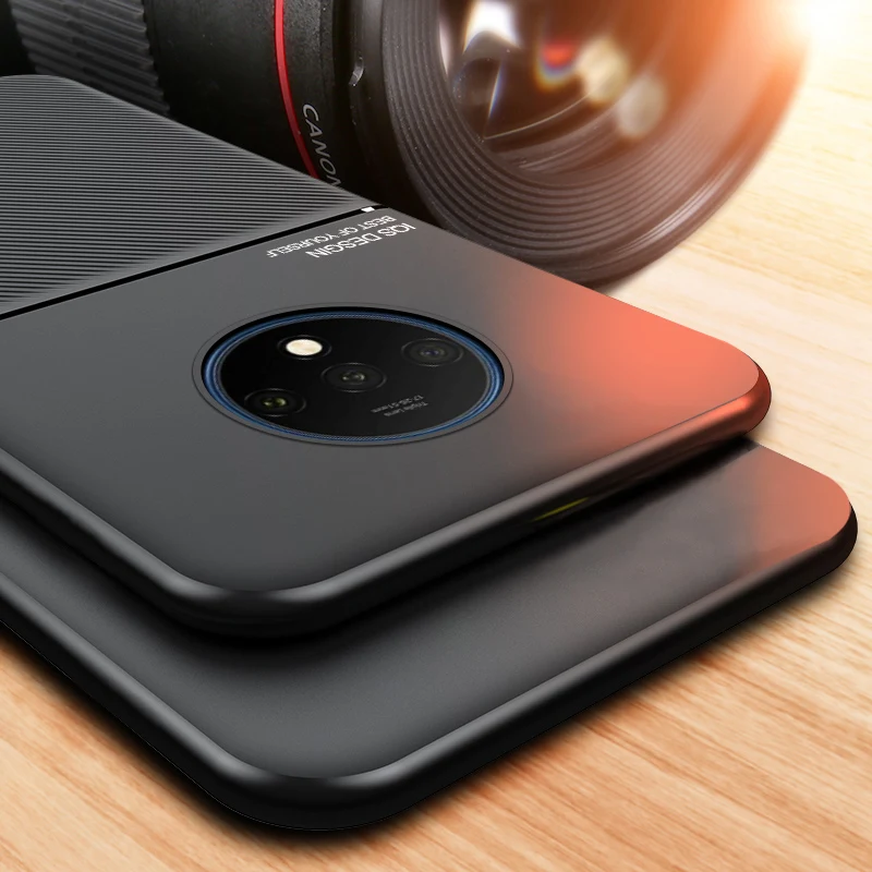 leather texture matte silicone case for oneplus 8 nord 7t 7 8 9 pro 8t built in magnetic metal plate car holder stand cases free global shipping