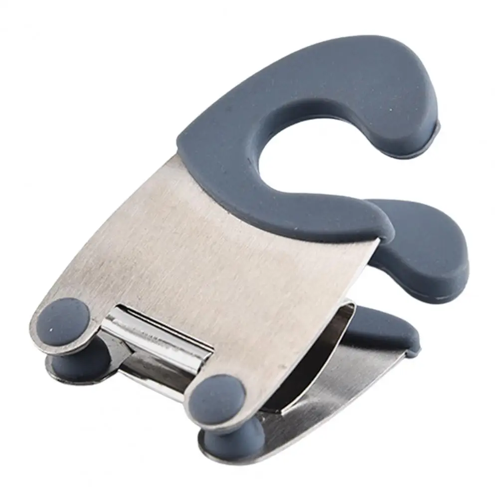 

Stainless Steel Pot Side Clip Safety Anti-scalding Spoon Clip Multifunctional Silicone Clip Kitchen Tool