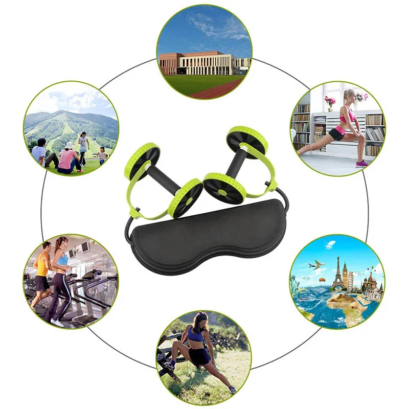 Новинка спортивный ролик с двойным AB роликом для тренировок по фитнесу и