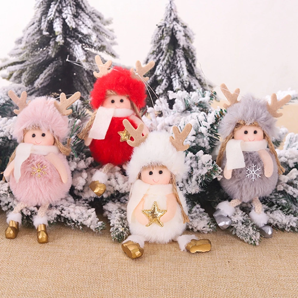 

Christmas Plush Doll Angel Pendant Christmas Decoration Hanging Ornaments Cute Plush Doll Pendant For Home Party Christmas Tree