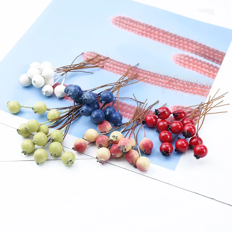

20/50 Pieces Cute Cherry Artificial Fruit Home Decoration Accessories Diy Gifts Candy Box Wedding Decorative Flowers Wreaths