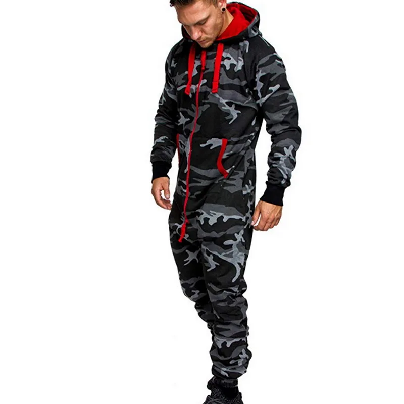 Модный мужской комбинезон в комбинезоне Combinaison Pyjama Весенняя Повседневная