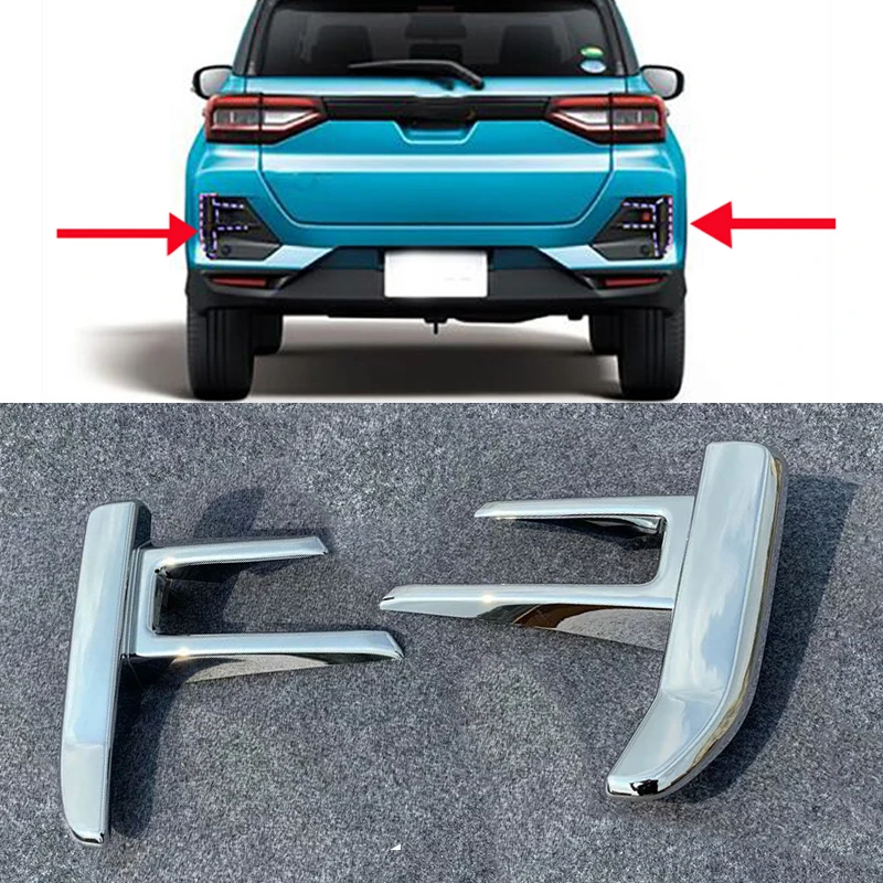 

Для Toyota Raize 2020, хромированная задняя противотуманная фара, декоративная крышка, украшение для автомобиля, детали ABS, 2 шт