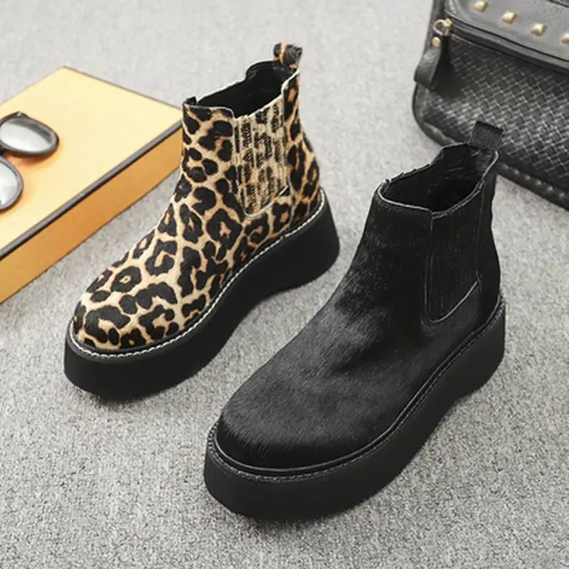 Женские ботинки Новинка 2019 года модная женская обувь из конского волоса на