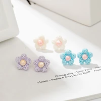 jaeeyin 2021 new arrival trendy decorate earrings for girls cute mini vivid daisy flower country style casual holiday jewelry