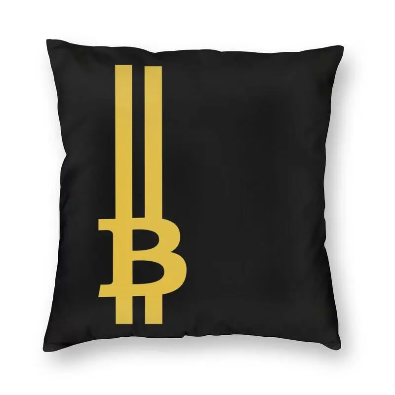 

Наволочка для дивана с принтом биткоина криптовалюты, домашний декор, квадратная наволочка с цифровой валютой BTC, 45x45