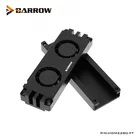 Barrow 2280 22110 PCIE SATA M.2 радиатор с двойным вентилятором, радиатор для жесткого диска, серебристый, черный, HDM2280-FT