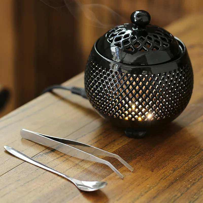 

Ceramic Incense Burner Eletric Smoke Modern Aromatherapy Incense Burner Candle Aroma Quemador De Incienso Incense Burners BG50IB