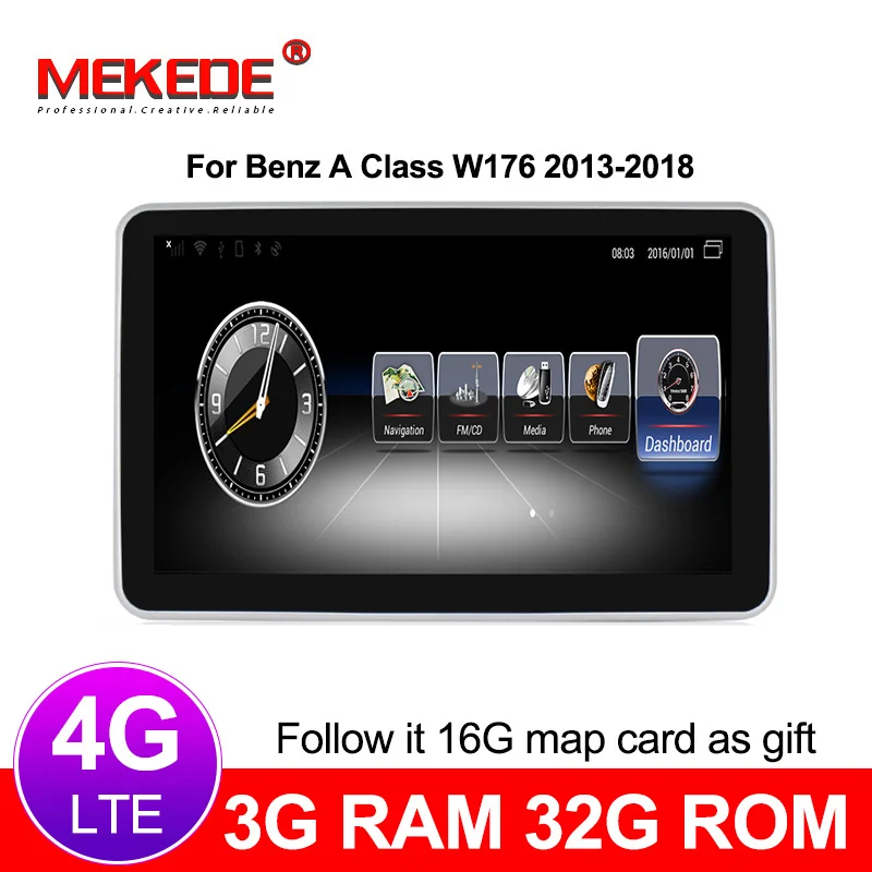 3+ 32G " Android 7,1 4G lte автомобильный Радио Аудио gps навигатор плеер для Mercedes Benz класс W176 с Bluetooth головное устройство экран