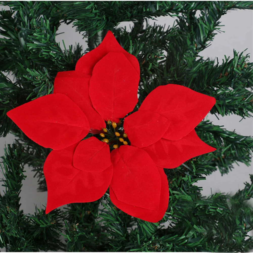 50 шт. дерево свадьба DIY Подарок Рождественские украшения большие Poinsettia аксессуары Искусственные цветы дом Декор Скрапбукинг Вечерние