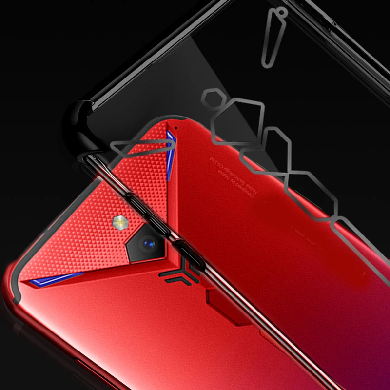 Красный цвет для zte Nubia red Magic 3S NX629J Чехол подушки безопасности буфера полная защита чехол для Red Magic 3S ТПУ противоударный задняя крышка