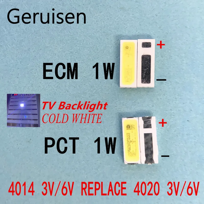 250 шт. 4014 Замена 4020 SMD СВЕТОДИОДНЫЙ ные бусины холодный белый 0 5 Вт 1 3 в 6 ма для
