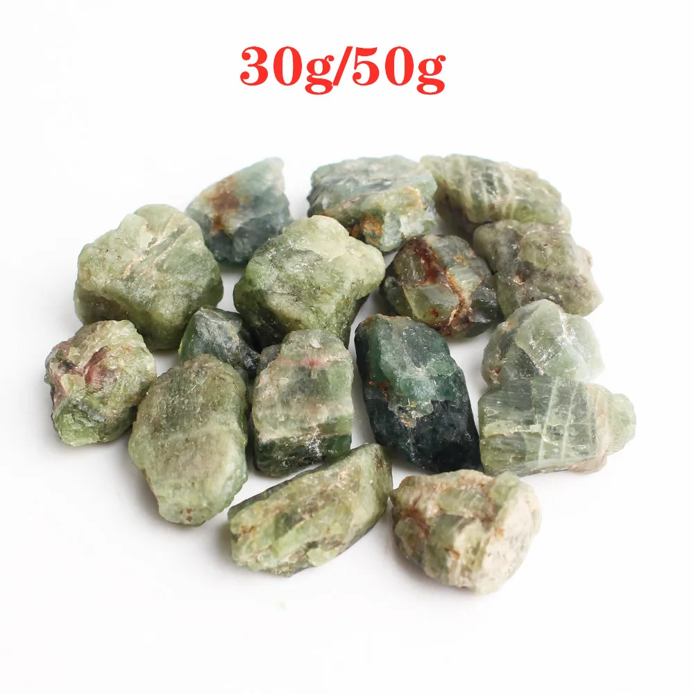 30 г/50 г натуральный зеленый апатит кристаллический необработанный камень