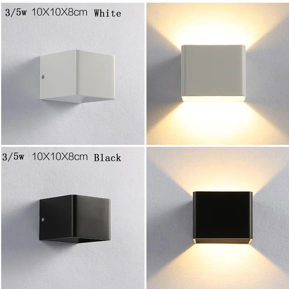 

LED Indoor wall lamp Aluminum Waterproof IP65 outdoor wall lights for Home Stairs Bedroom Bedside Bathroom Light 3/5/10/15W