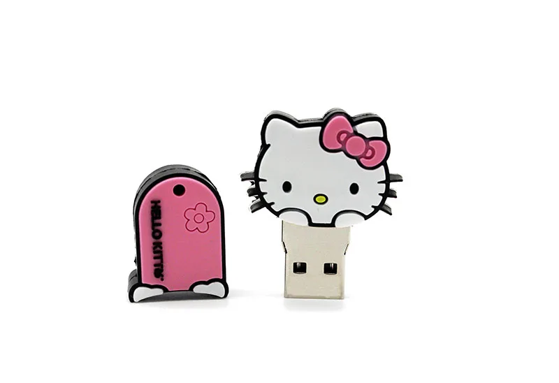 Usb-накопитель JASTER hello kitty с кошкой, 3 цвета, специальный подарок, Модный USB 2,0 с мультяшными животными, 32 ГБ, 16 ГБ, 64 ГБ, 8 ГБ, 4 Гб, usb-флешка