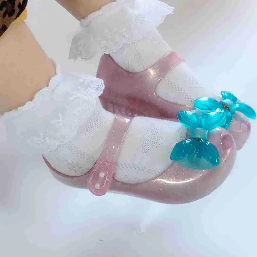 

Новинка 2022, сандалии Melissa, детские сандалии-желе, обувь конфетных цветов с кристаллами, модные пляжные сандалии для девочек с открытым носко...