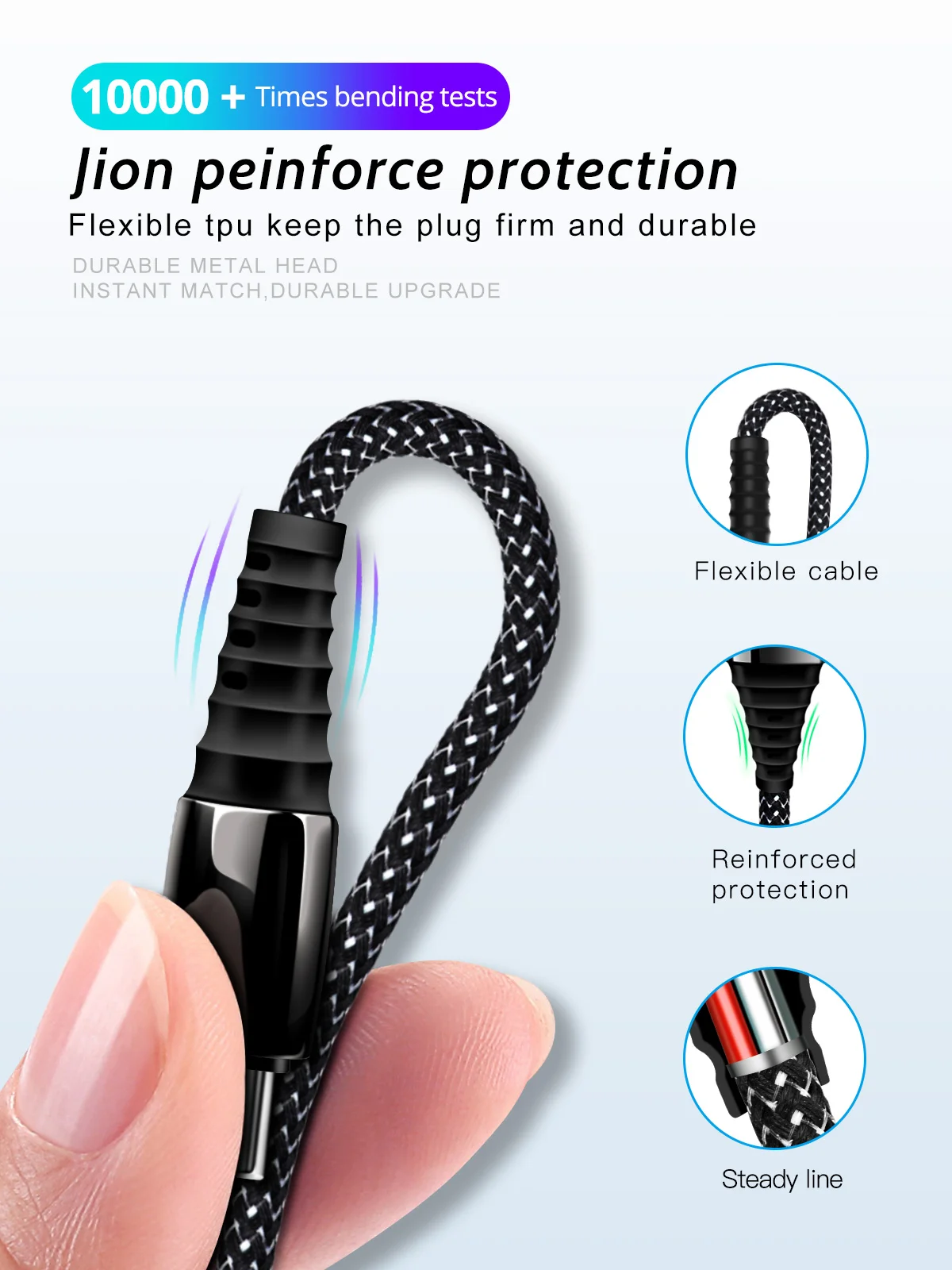 GUUGEI 5A type C USB кабель для быстрой зарядки USB C кабель для зарядки телефона из цинкового сплава с нейлоновой оплеткой type-C провод для передачи данных для смартфона
