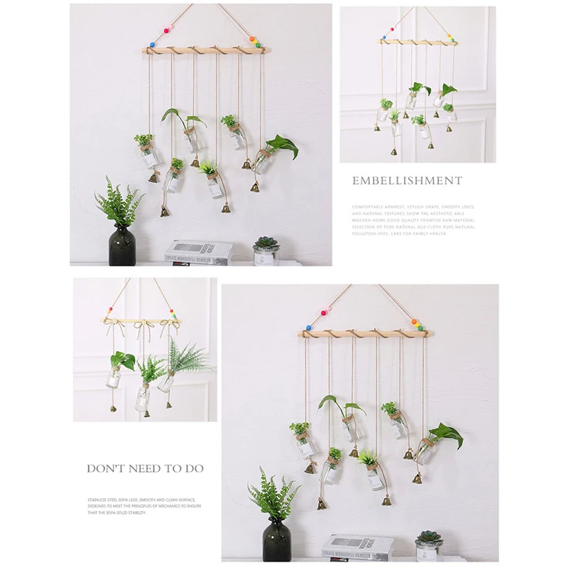 Креативная подвесная стеклянная ваза бутылка гидропоники зеленое растение