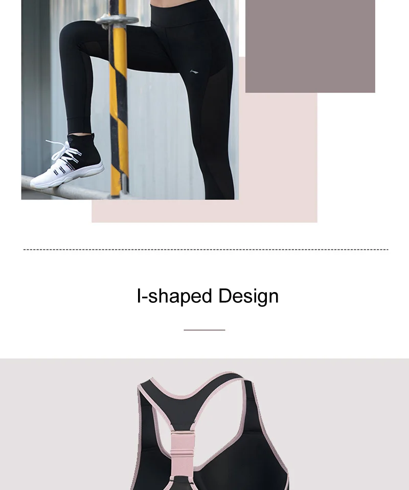 Li-Ning, женские спортивные бюстгальтеры для тренировок, высокая поддержка, плотная посадка, Регулируемые дышащие чашечки на подкладе, спортивные топы AUBP094 WBJ202