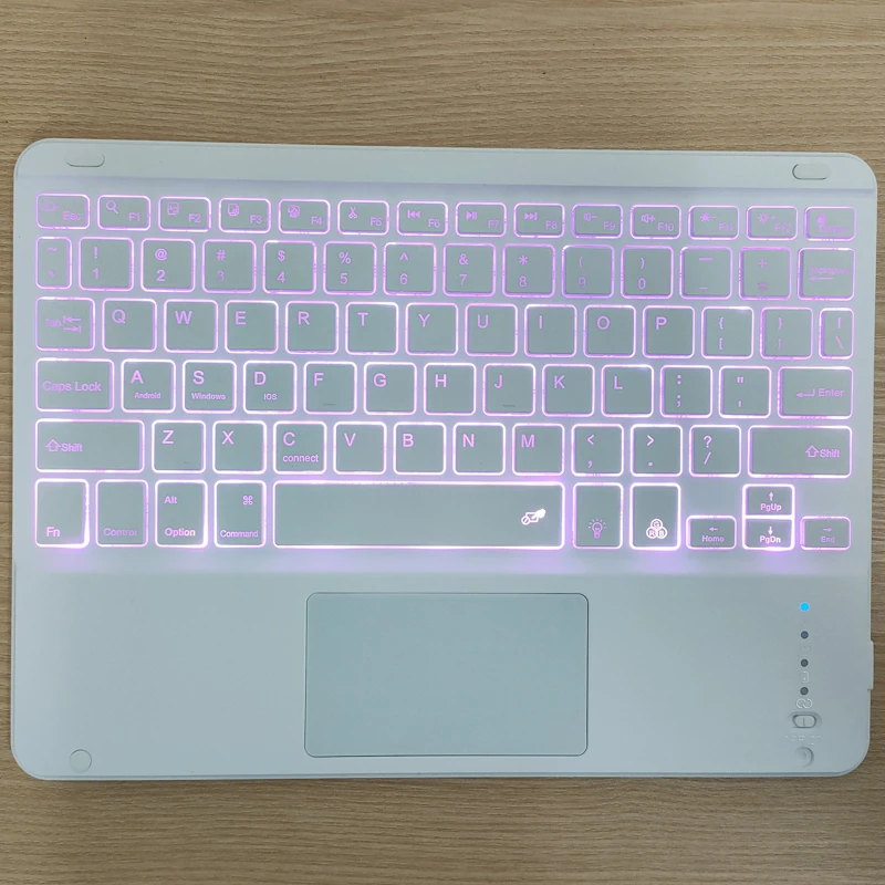 Беспроводная Bluetooth клавиатура со светодиодный Ной подсветкой сенсорная панель
