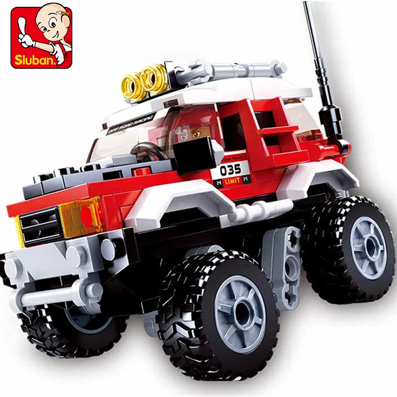 

Sluban Suspension Off-road Vehicle Series Building Block 145Pcs B0663B Off-road Car Assembled Model Building Brick Toys For Boys