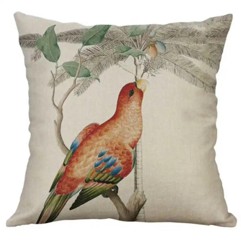 

18\" Printed Cotton Home Pillow Cover Waist Butterfly Decor Cases Cushion Linen