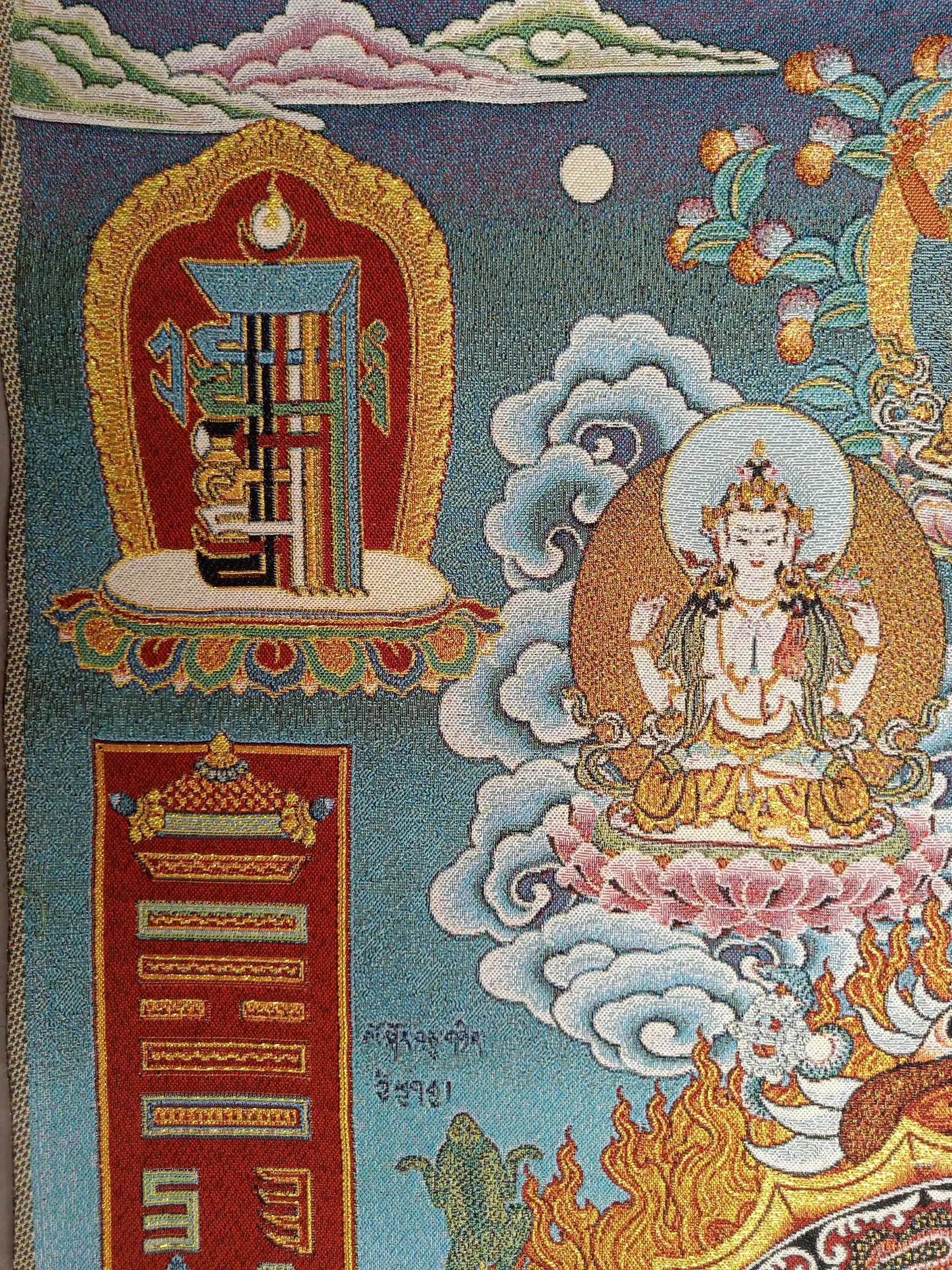 Тибетская вышитая ткань 36 дюймов из тибетского шелка буддистский маньюист