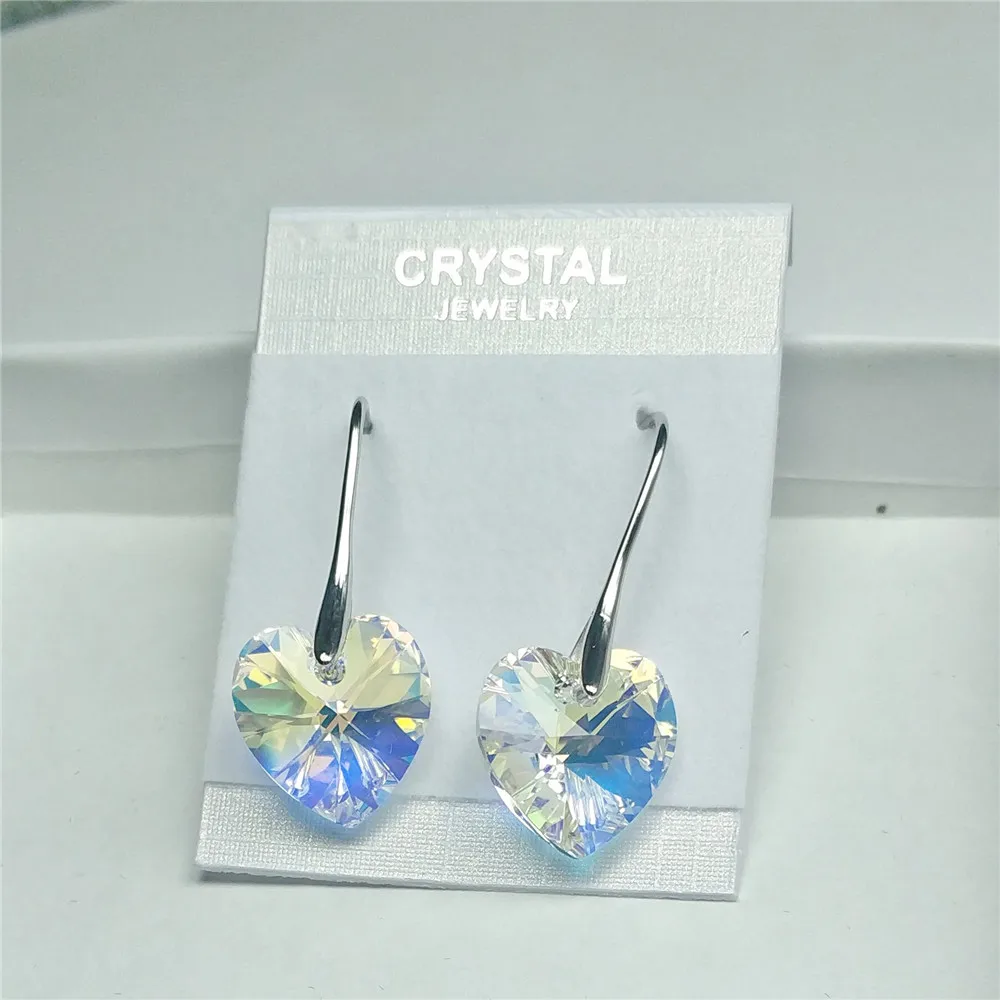 Висячие серьги SHDEDE украшенные кристаллами от Swarovski гипоаллергенные серьги-капли