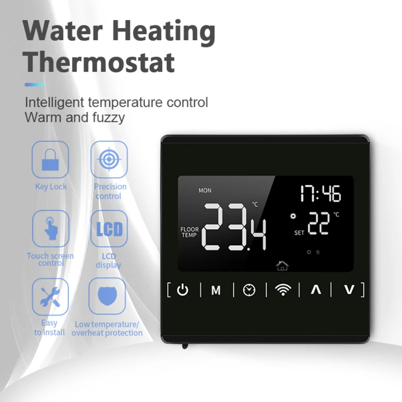 

Tuya Wifi Smart Thermostat AC85-240V LCD Touch Screen Water/Electric Floor Heating Water/Gas Boiler Smart Temperature Controller