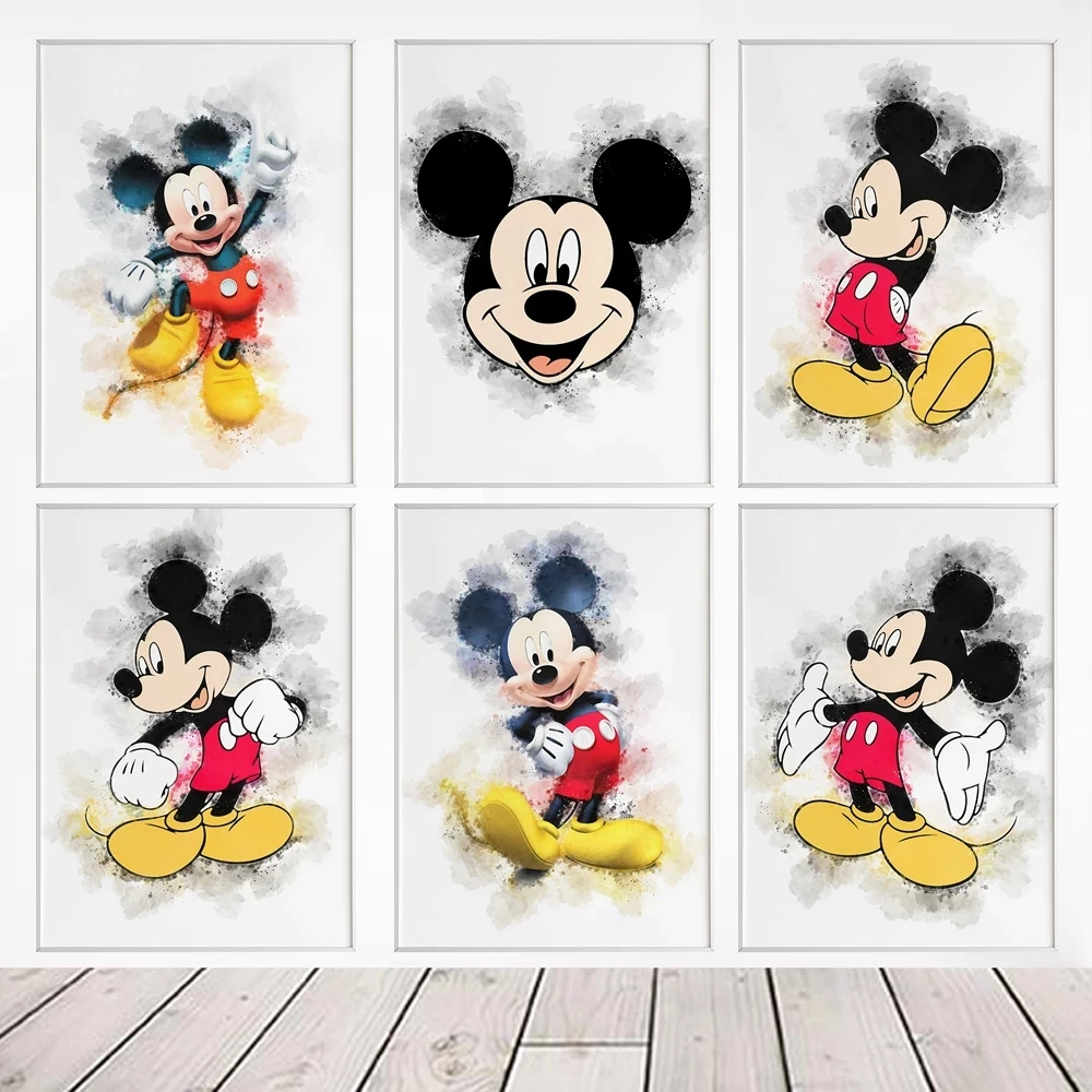 

Canvas HD Prints Magic Mickey Mouse Pictures Wall Art Painting Home Decor Donald Duck Goofy Modular Poster Living Room No Frame