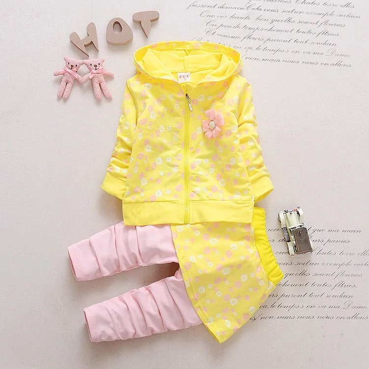 Комплект одежды из 2 предметов для маленьких девочек топы с длинными рукавами и