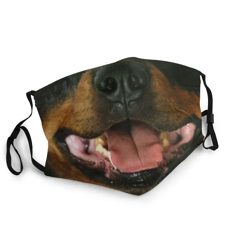 

Funny Rottweiler Adjustable Face Mask Unisex Adult Family Guard Dog Mask Dustproof Protection Cover Respirator Mouth-Muffle