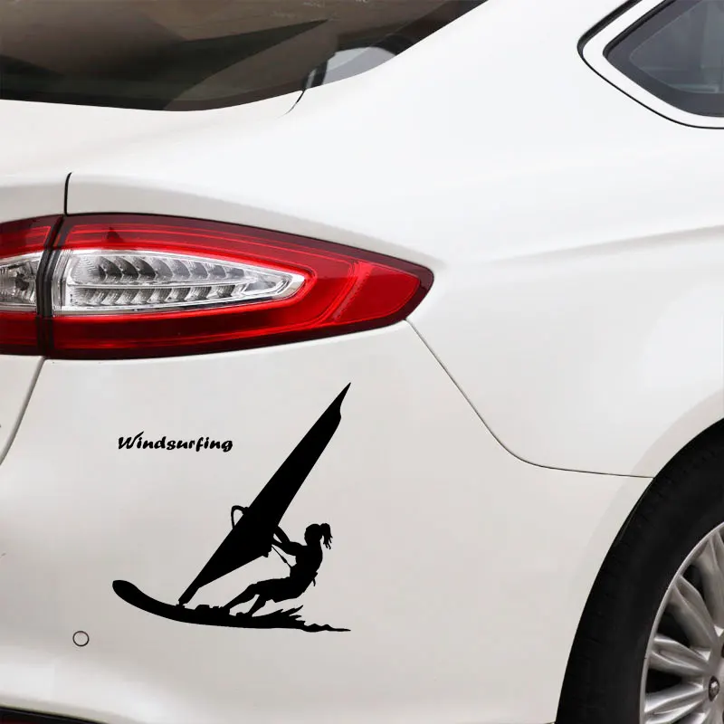 Виниловые наклейки YJZT для водного спорта виндсерфинга пляжа стильных стикеров