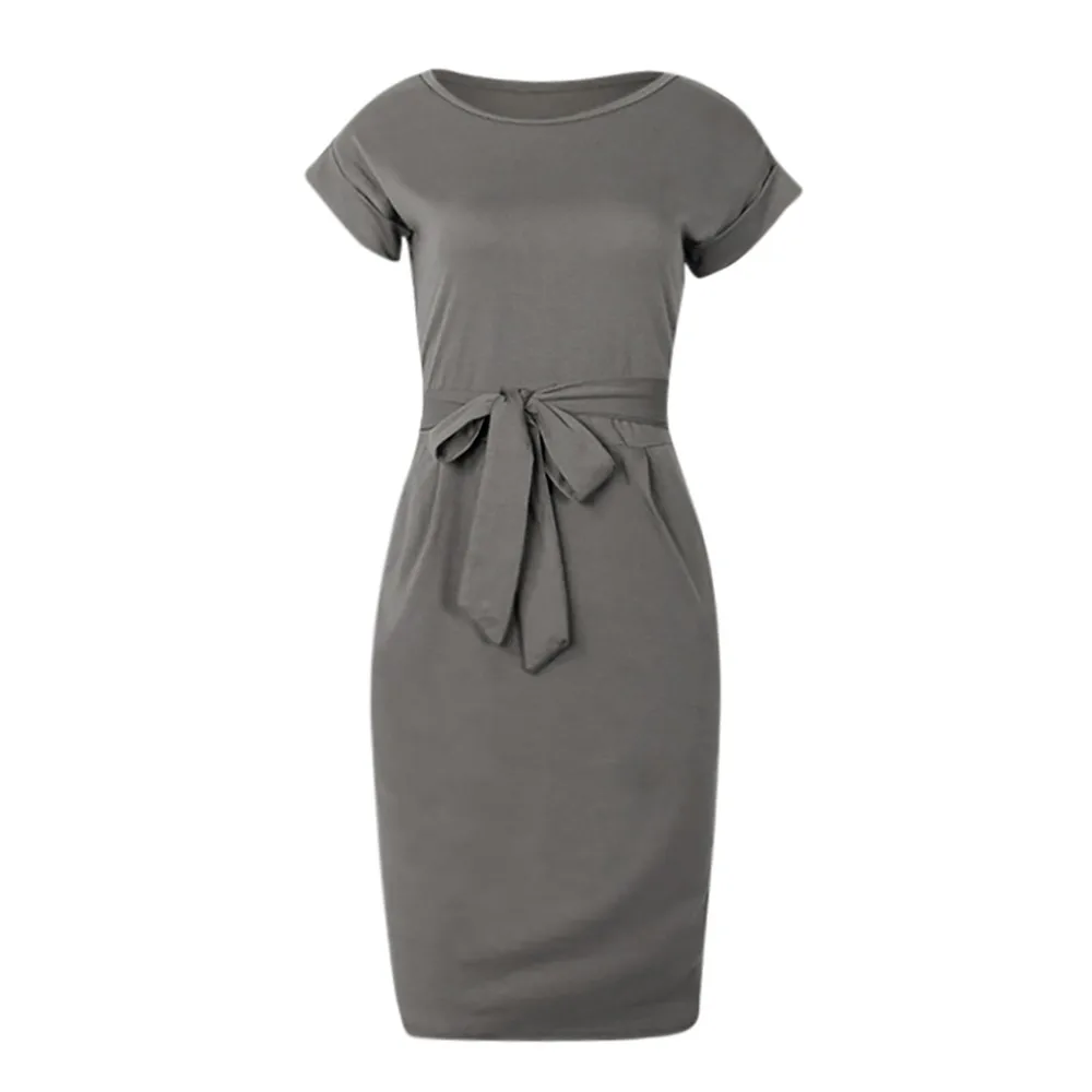 Женское однотонное сексуальное Клубное вечернее платье с коротким рукавом