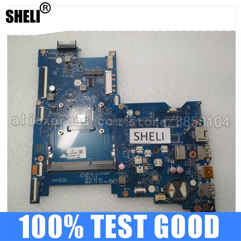 

Материнская плата SHELI для HP 250 G5 15-AY с N3710 CPU BDL50 LA-D702P 854943-601 854943-001