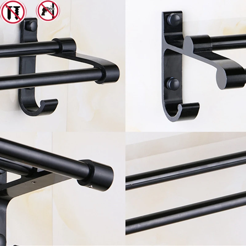 Ванная комната вешалка для полотенец Дырокол Туалет Ванна Полка пространство