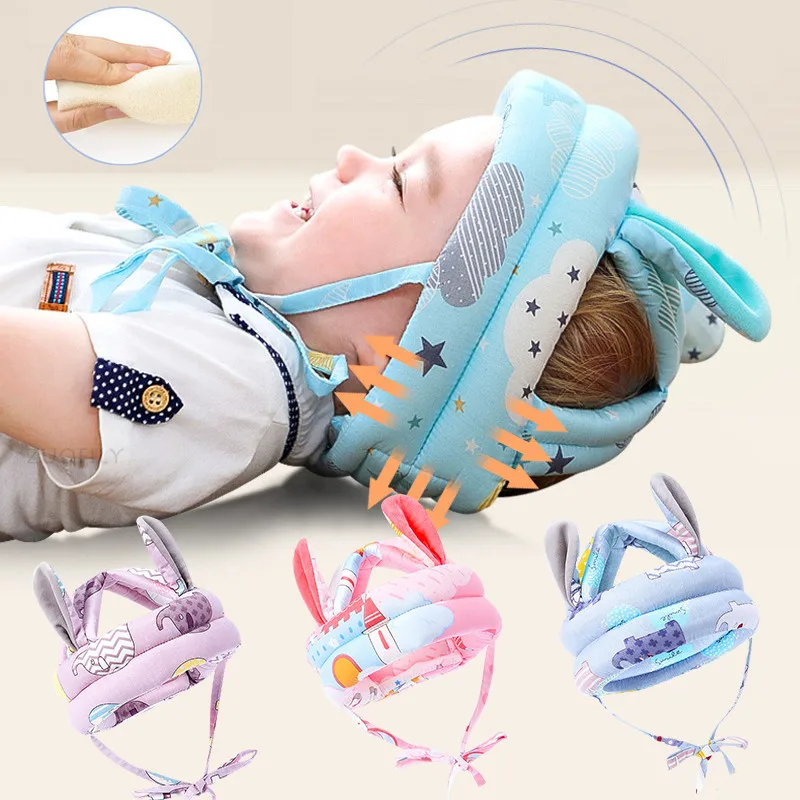 

Шапка детская для малыша, защитная шапка от столкновений, защитный шлем для младенцев, мягкая хлопковая защита головы, регулируемые шапки, д...