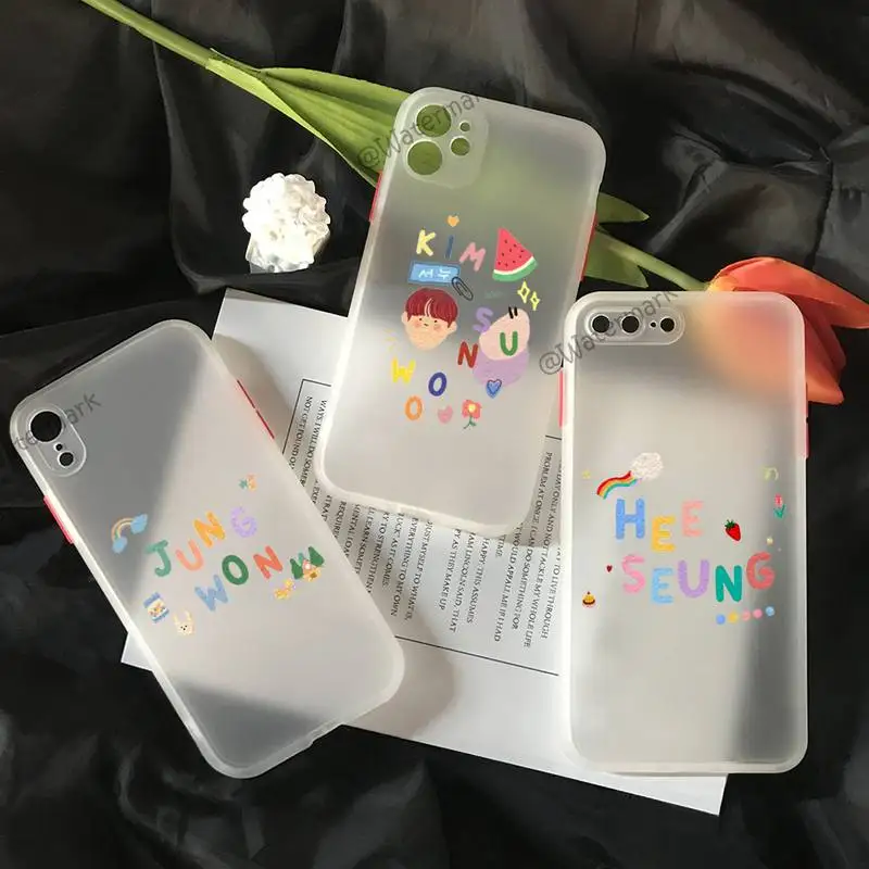 

Enhypen Kpop Phone Case For IPhone 11 12 Pro Max Xs Xr X 8 7 Plus White Matte Translucent Funda