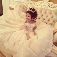 2020 flower girls dresses lace off shoulder special occasion for weddings ball gown kids pageant gowns communion dress