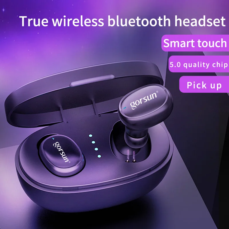 Новинка 2021 Bluetooth гарнитура Gorsun V8 TWS BT5.0 беспроводные наушники вкладыши с сенсорным