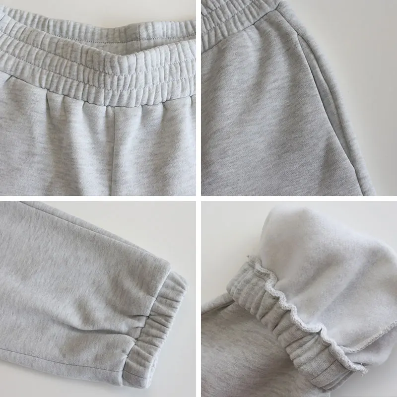 

2020 New Solid High Wasit Sweatpants Women Autumn Winter Casual Cotton Trousers Bottom
