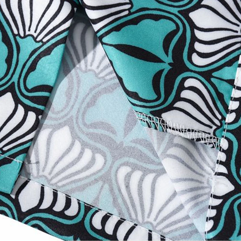 

ELKMU Green Hawaiian Shirt Men Harajuku Summer Beach Shirt Hip Hop Holiday Shirts Male Streetwear Short Sleeve Thin Tops HE514