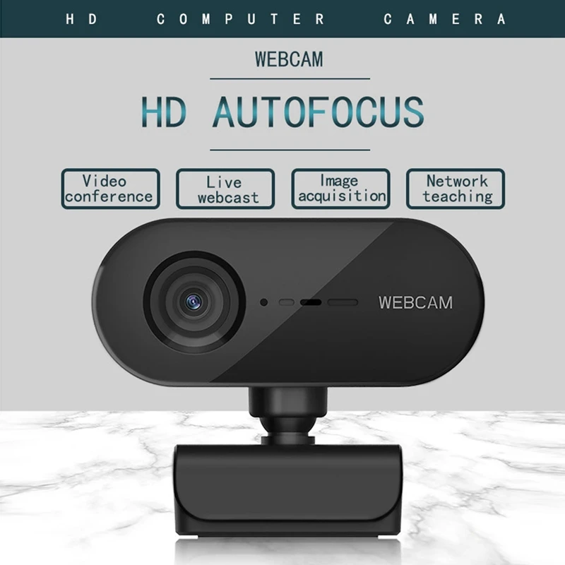 

1080P Camera, USB Driver-Free, Built-in Microphone, High-Definition Video Camera Suitable for Video Conferencing, Etc