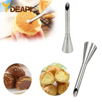 ydeapi cream icing piping nozzle tip stainless steel cupcake puffs injection russian syringe puff nozzle tip pastry tool