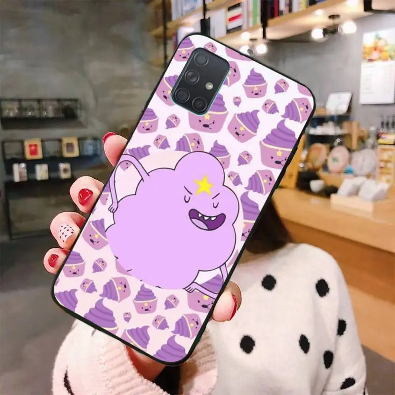 Из мультфильма Время приключений Лампи крышка черная мягкая чехол для телефона