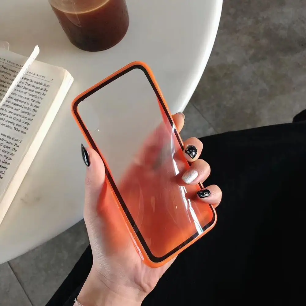 Роскошные прозрачные градиентные чехлы для телефонов iPhone 11 Pro XS Max XR X акриловый