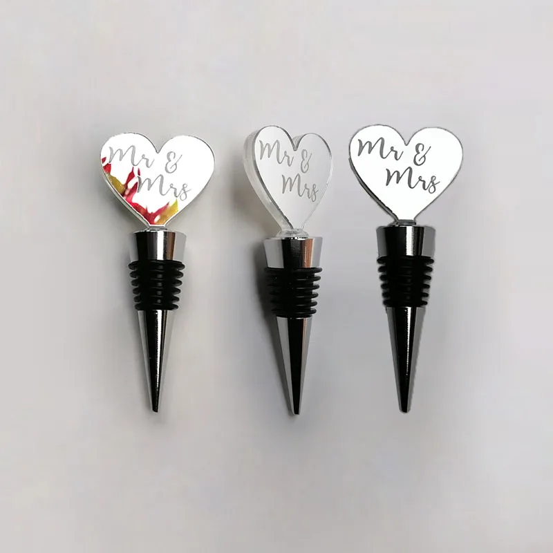 Лазерная гравировка Mr &amp Mrs элегантный пробка для бутылки шампанского вина